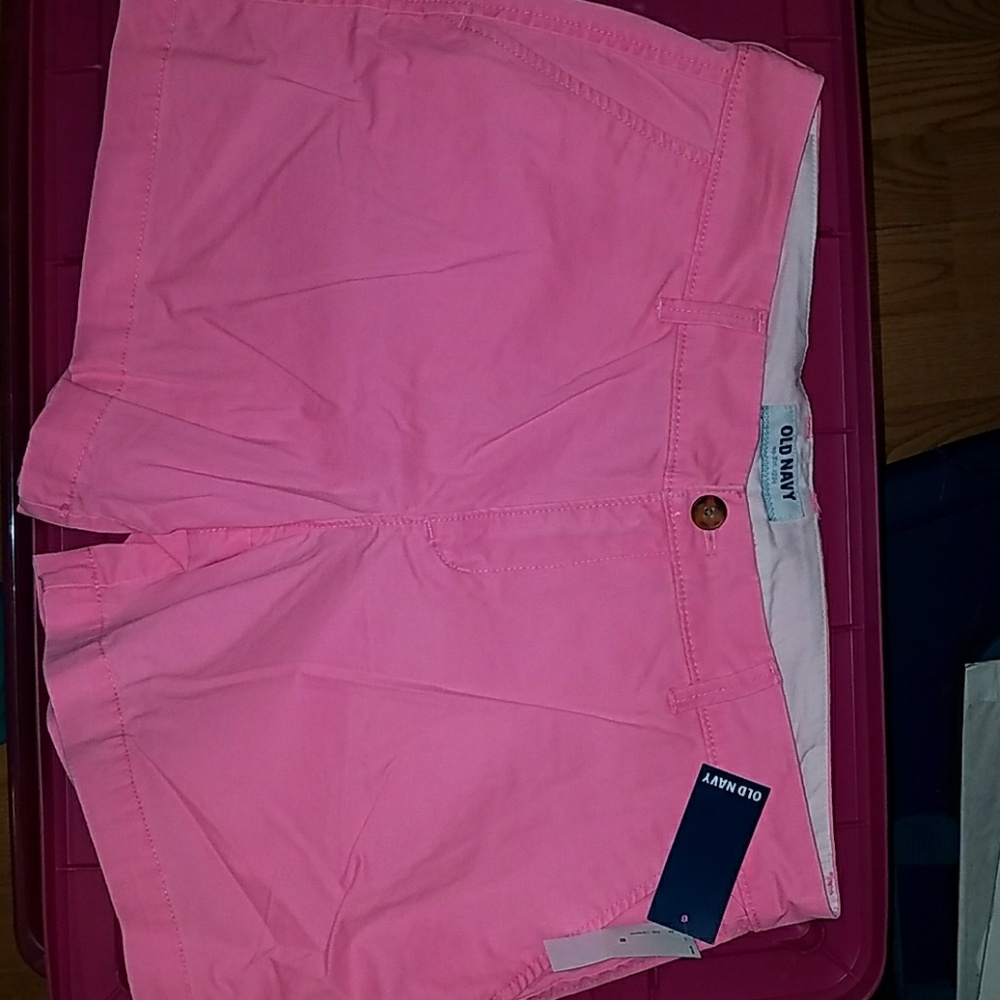 Neon pink shorts